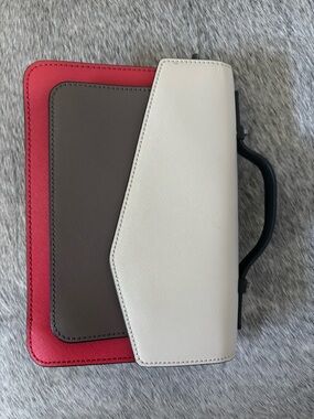 kate spade Tri-Panel Mini Satchel - White, Brown & Red